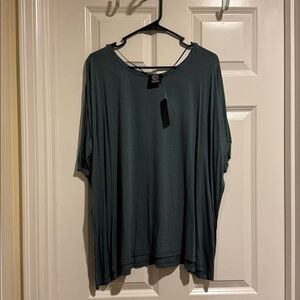 Bobeau Teal Short Sleeve Top